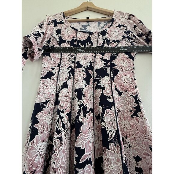 Ladies Sami & Jo short sleeve floral midi Size size Small pink black s - Picture 9 of 9